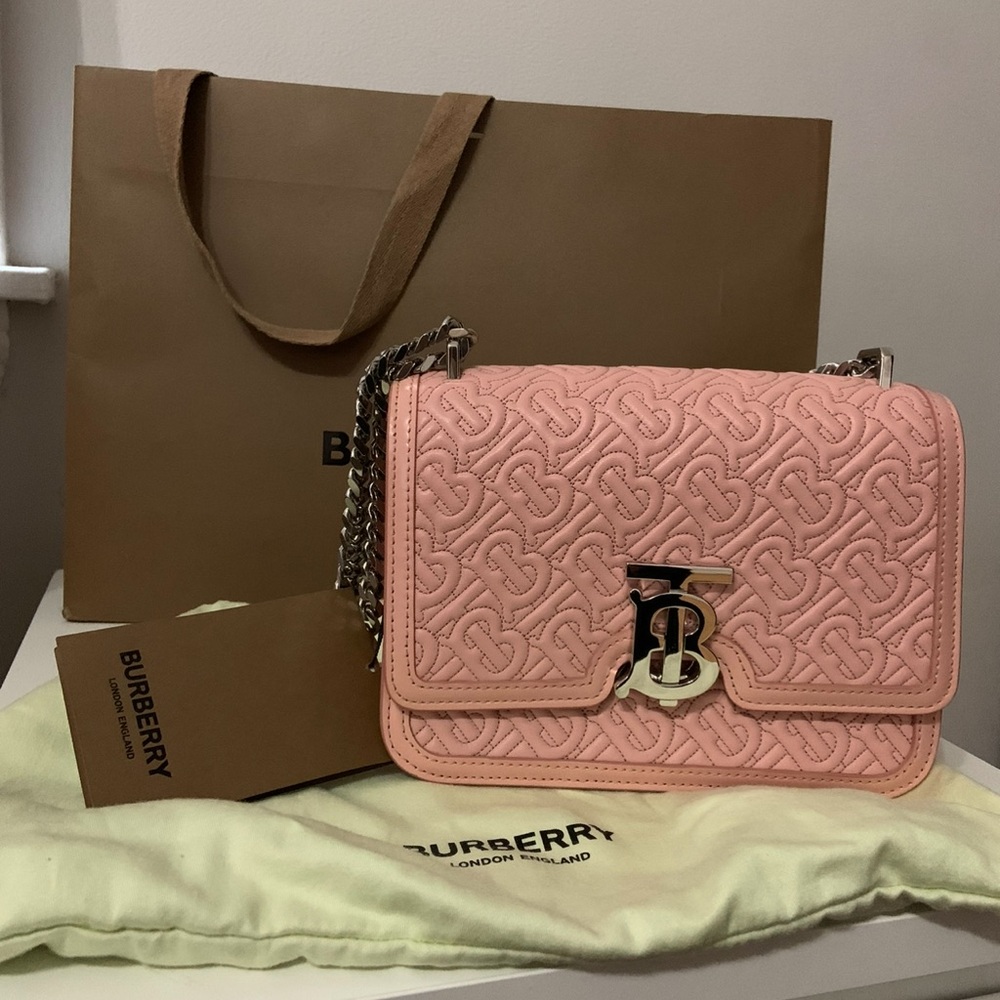 NWT Burberry TB monogram quilted purse